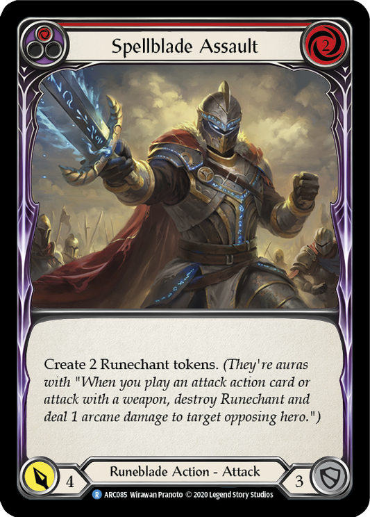 Spellblade Assault (Red) [U-ARC085] (Arcane Rising Unlimited)  Unlimited Rainbow Foil