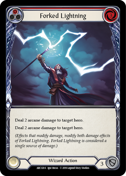 Forked Lightning [ARC120-S] (Arcane Rising)  1st Edition Normal