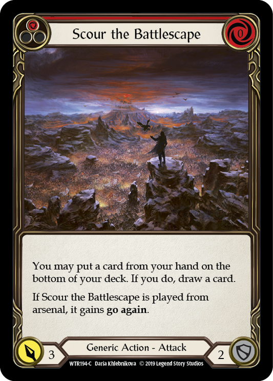 Scour the Battlescape (Red) [WTR194-C] (Welcome to Rathe)  Alpha Print Normal