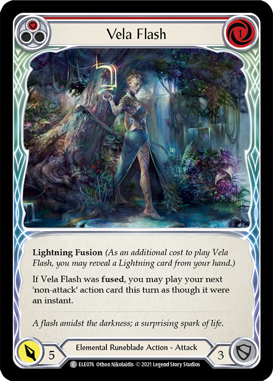 Vela Flash (Red) [ELE076] (Tales of Aria)  1st Edition Rainbow Foil