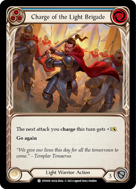 Charge of the Light Brigade (Blue) [DTD074] (Dusk Till Dawn)  Rainbow Foil | BLOODRUSH Gaming