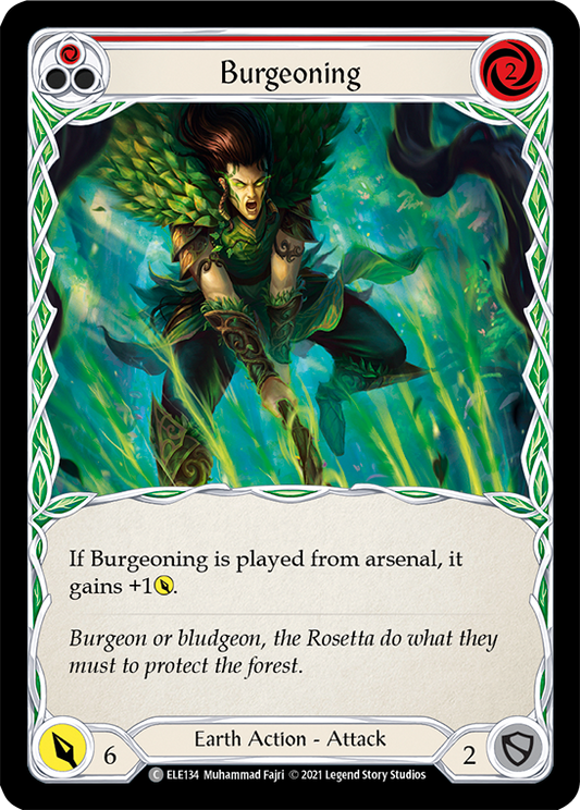 Burgeoning (Red) [ELE134] (Tales of Aria)  1st Edition Rainbow Foil