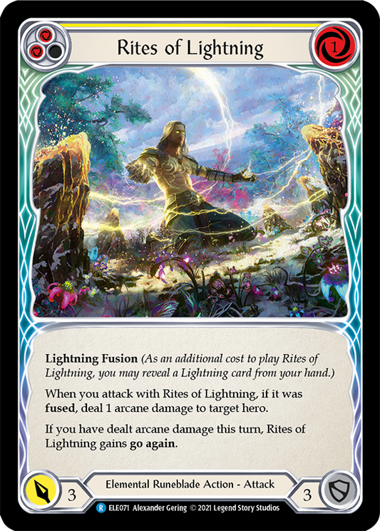 Rites of Lightning (Yellow) [ELE071] (Tales of Aria)  1st Edition Normal